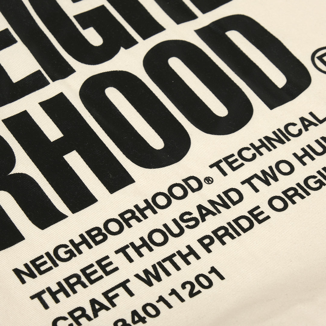 Neighborhood Large Print Cotton Twill Tote Bag