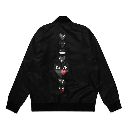 CDG Holiday Emoji Nylon Varsity Jacket
