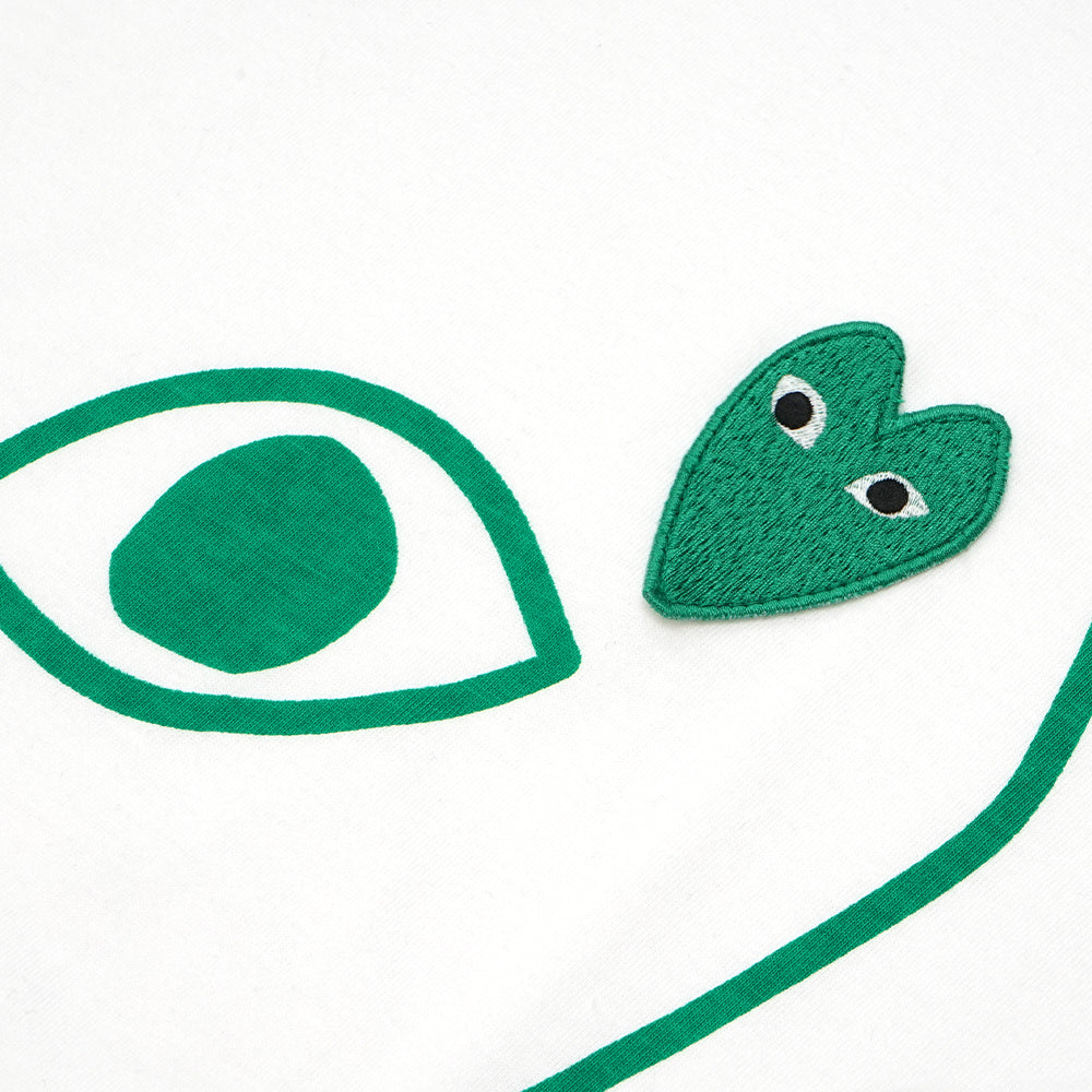 CDG Play Green Outline T-Shirt