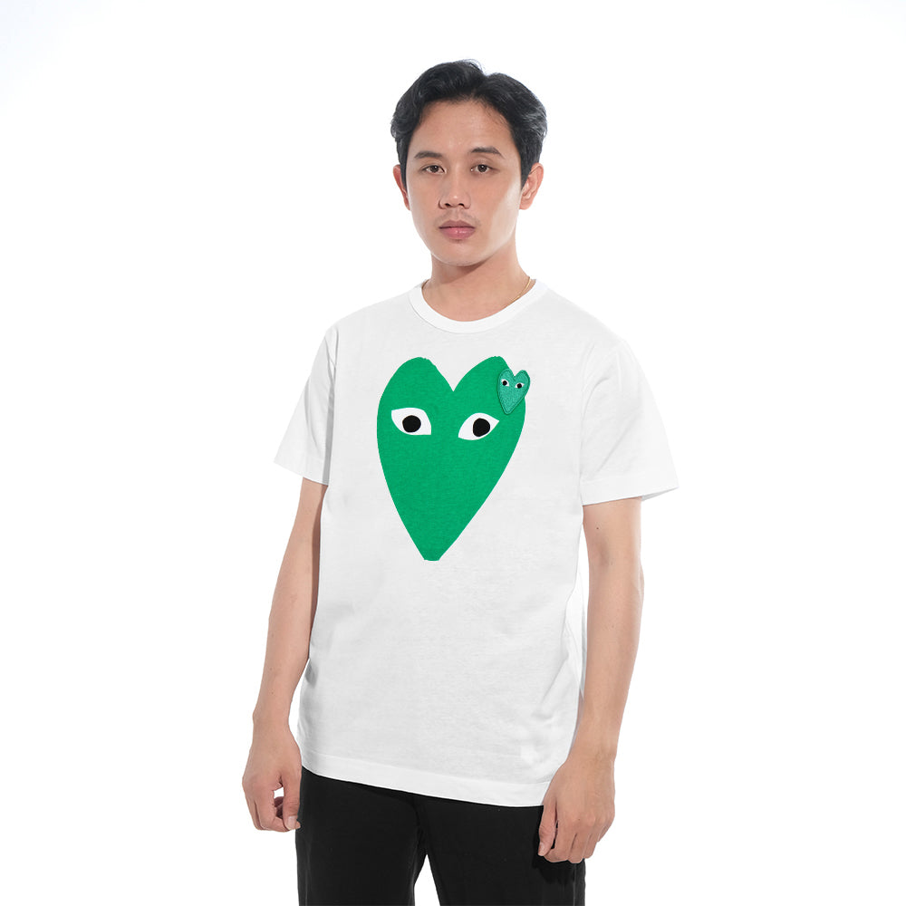 CDG Play Green Heart Patch T-Shirt