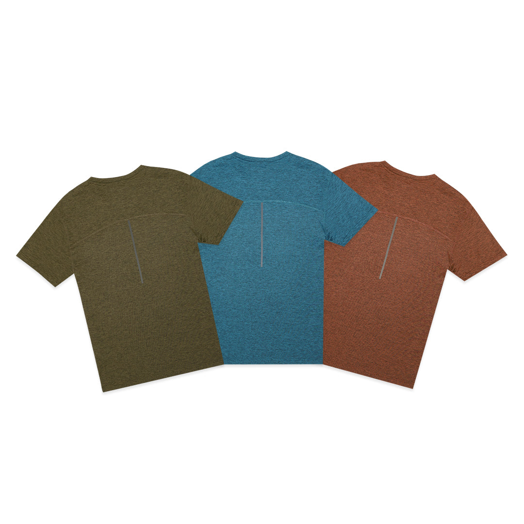 Decathlon DLX Marled Stripe Performance T-Shirt