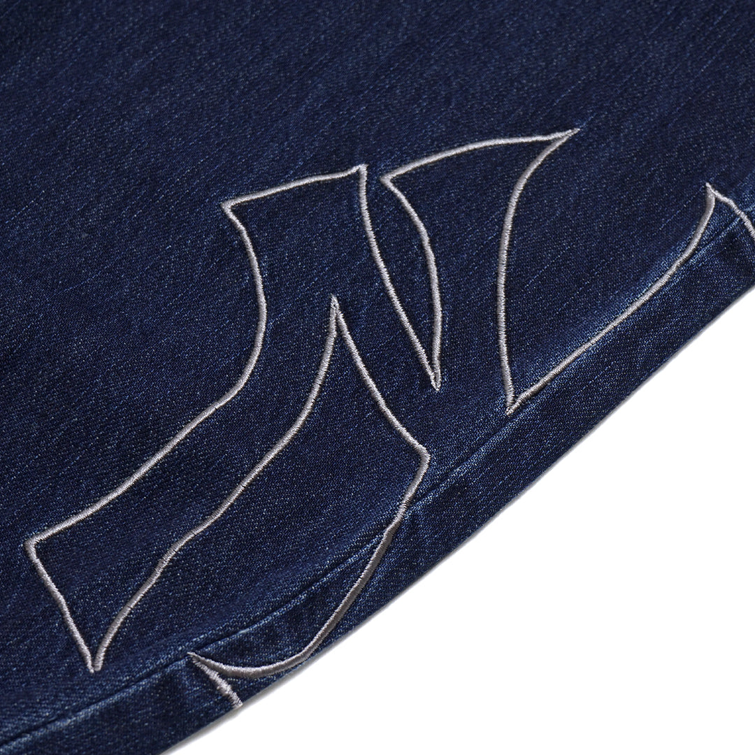 M7B Bottom Logo Denim Cargo Jogger Pants