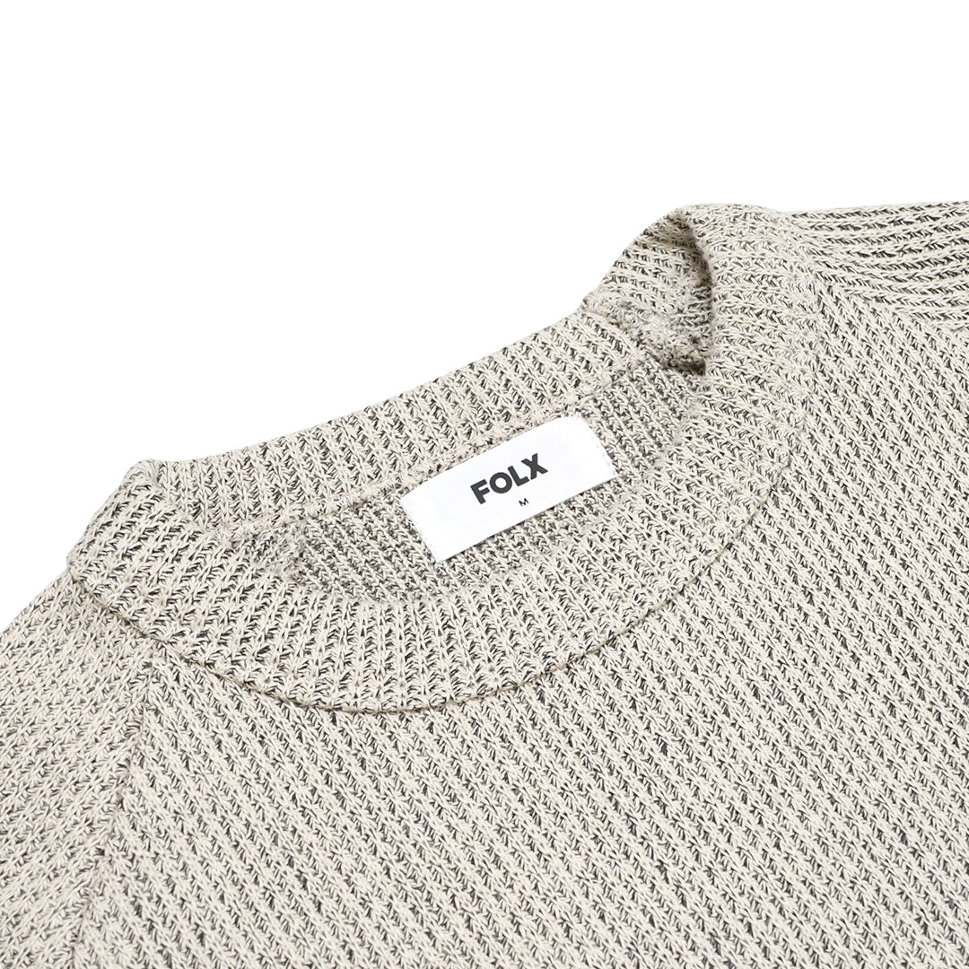 FOLX Round Neck Knit Raglan Sweater