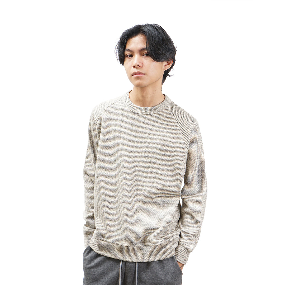 FOLX Round Neck Knit Raglan Sweater