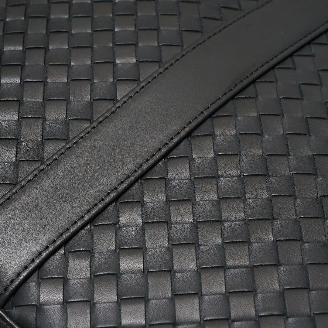 FOLX Intrecciato Front Flap Briefcase