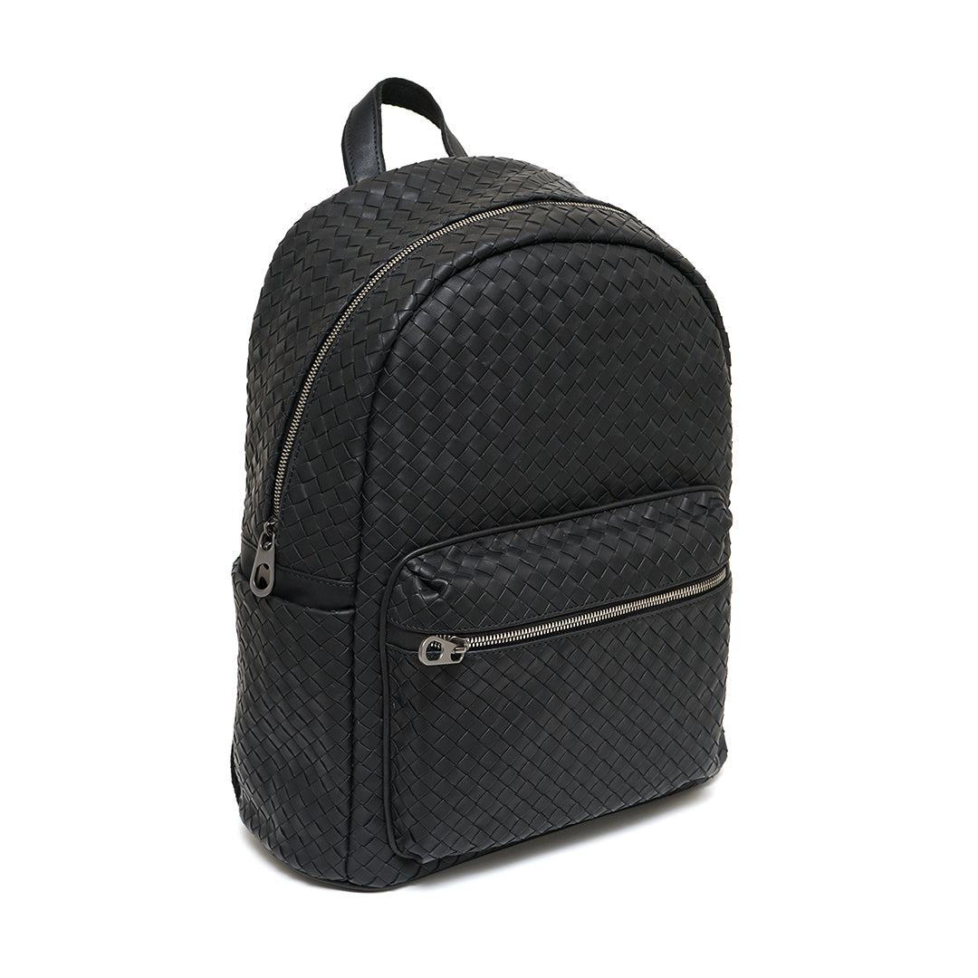 FOLX Intrecciato Leather Backpack