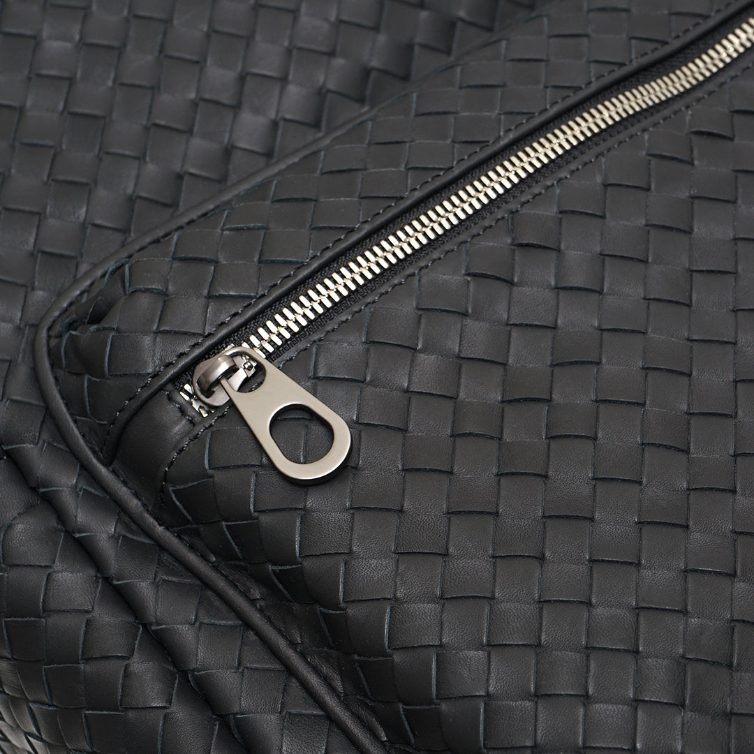 FOLX Intrecciato Leather Backpack