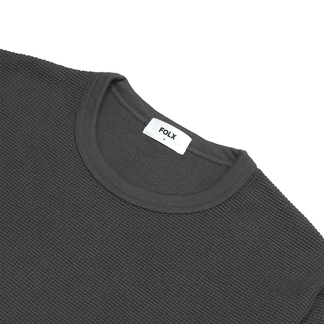 FOLX Bottom Rib Waffle Long Sleeve T-Shirt