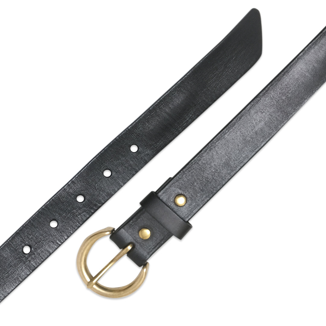 Neil Taylor by Ultra Brand Golden Buckle Leather Belt