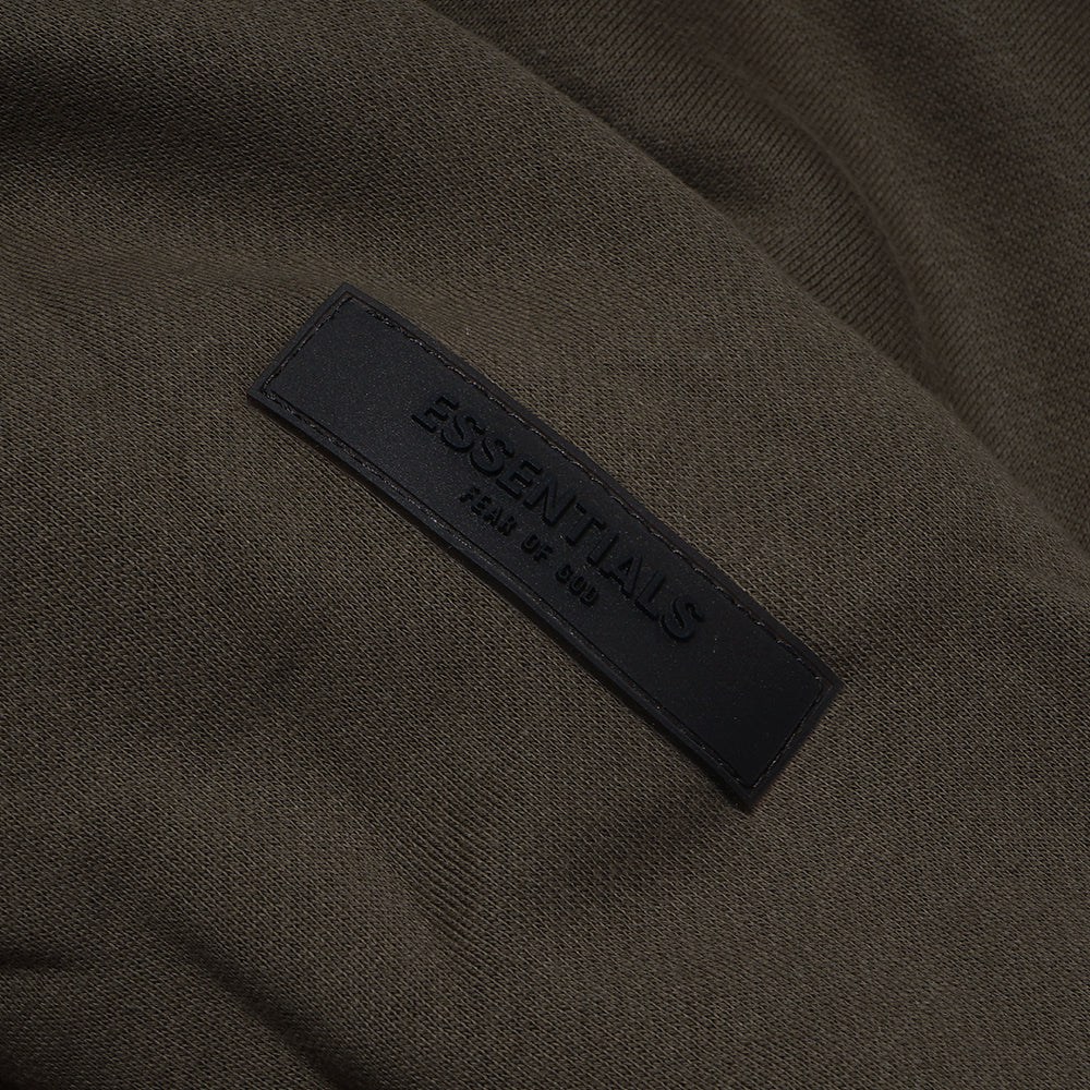 FOG Essentials Center Solid Velvet Text Hoodie