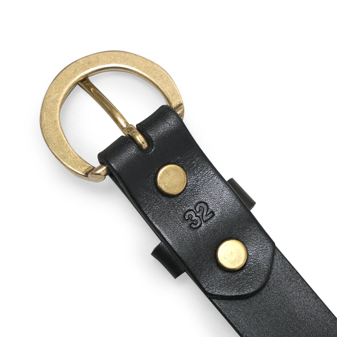 Neil Taylor by Ultra Brand Golden Buckle Leather Belt