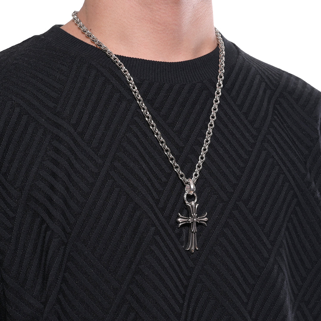 CHR Small Double Cross Pendant Necklace