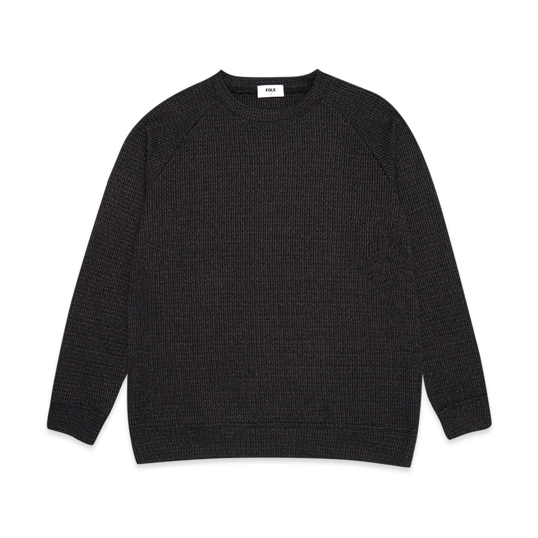 FOLX Round Neck Knit Raglan Sweater