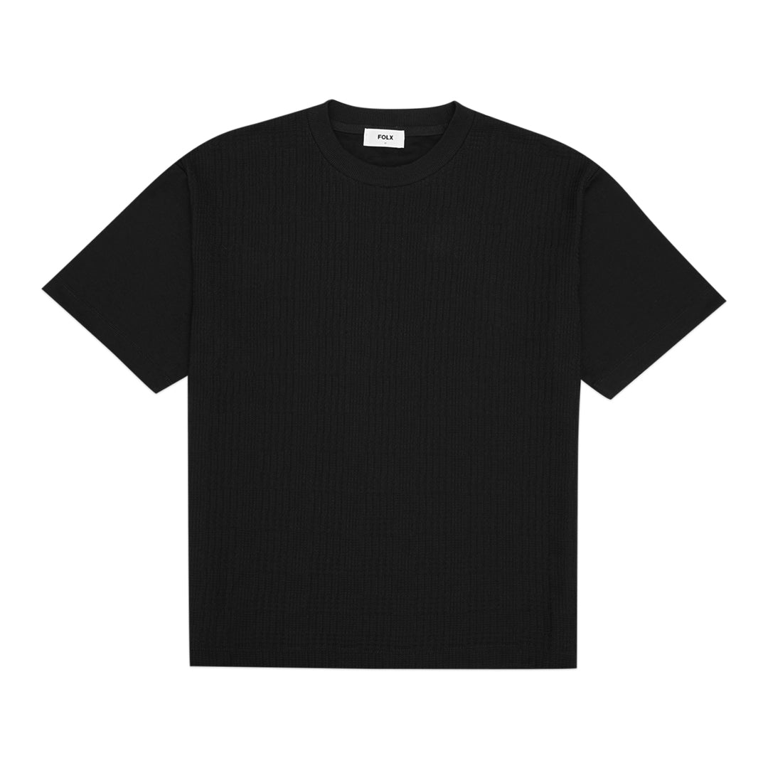 FOLX Jacquard Square Pattern T-Shirt