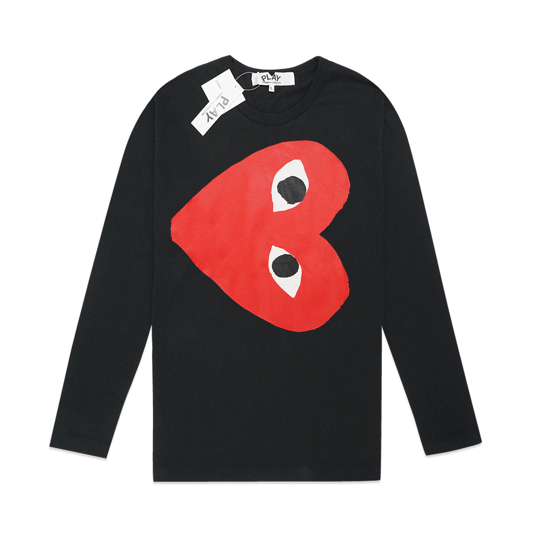 CDG Play Side Heart Long Sleeve T-Shirt