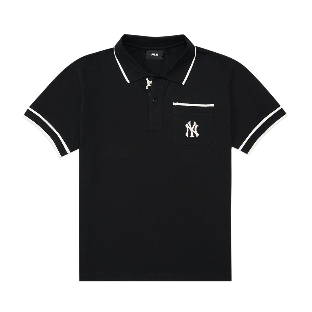 M7B Partial Monogram Collar Polo Shirt