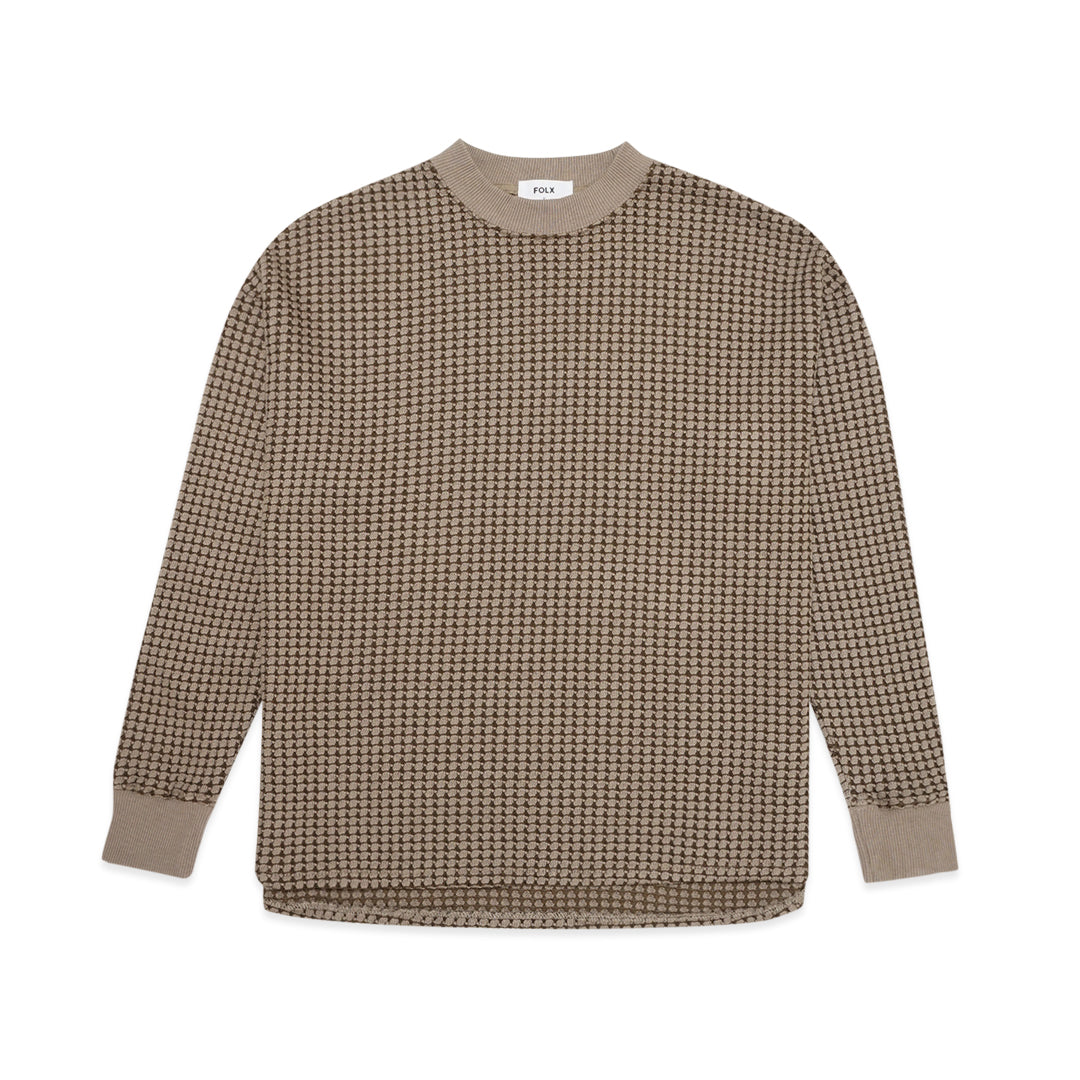 FOLX 3D Square Knit Square Crewneck Sweatshirt