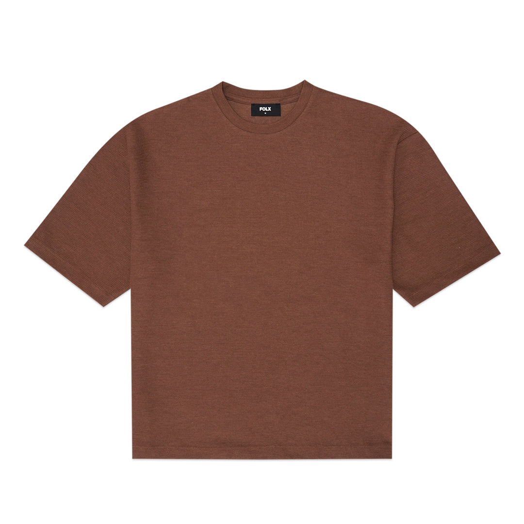 FOLX Oversized Knit Texture T-Shirt