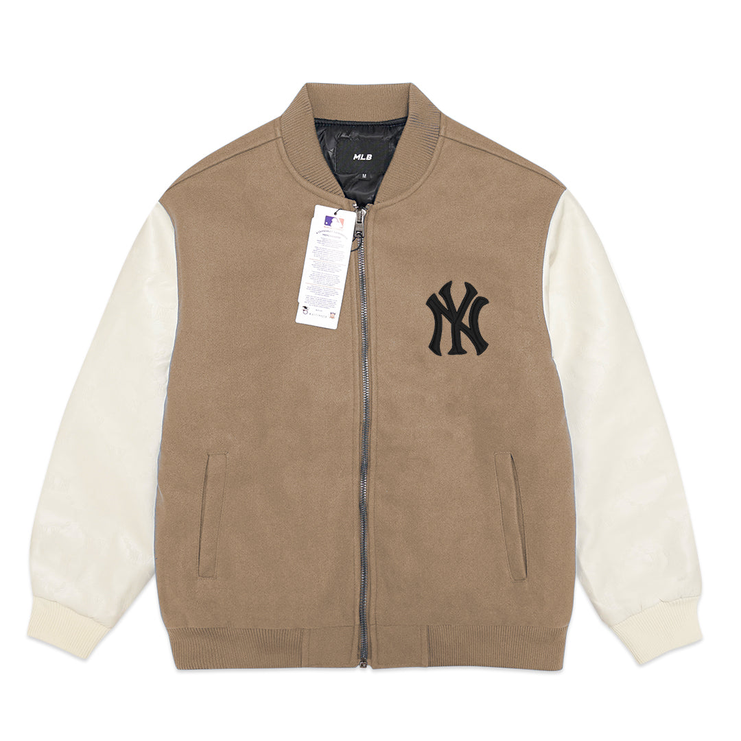M7B Faux Wool Padded Varsity Jacket