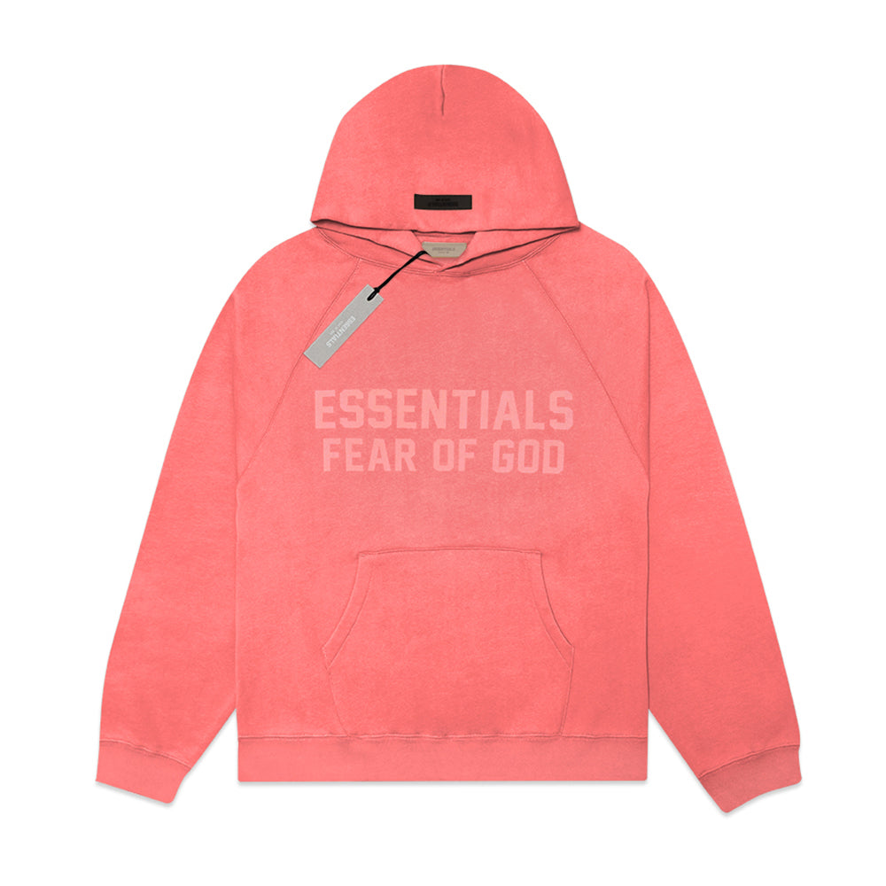 FOG Essentials Center Solid Velvet Text Hoodie