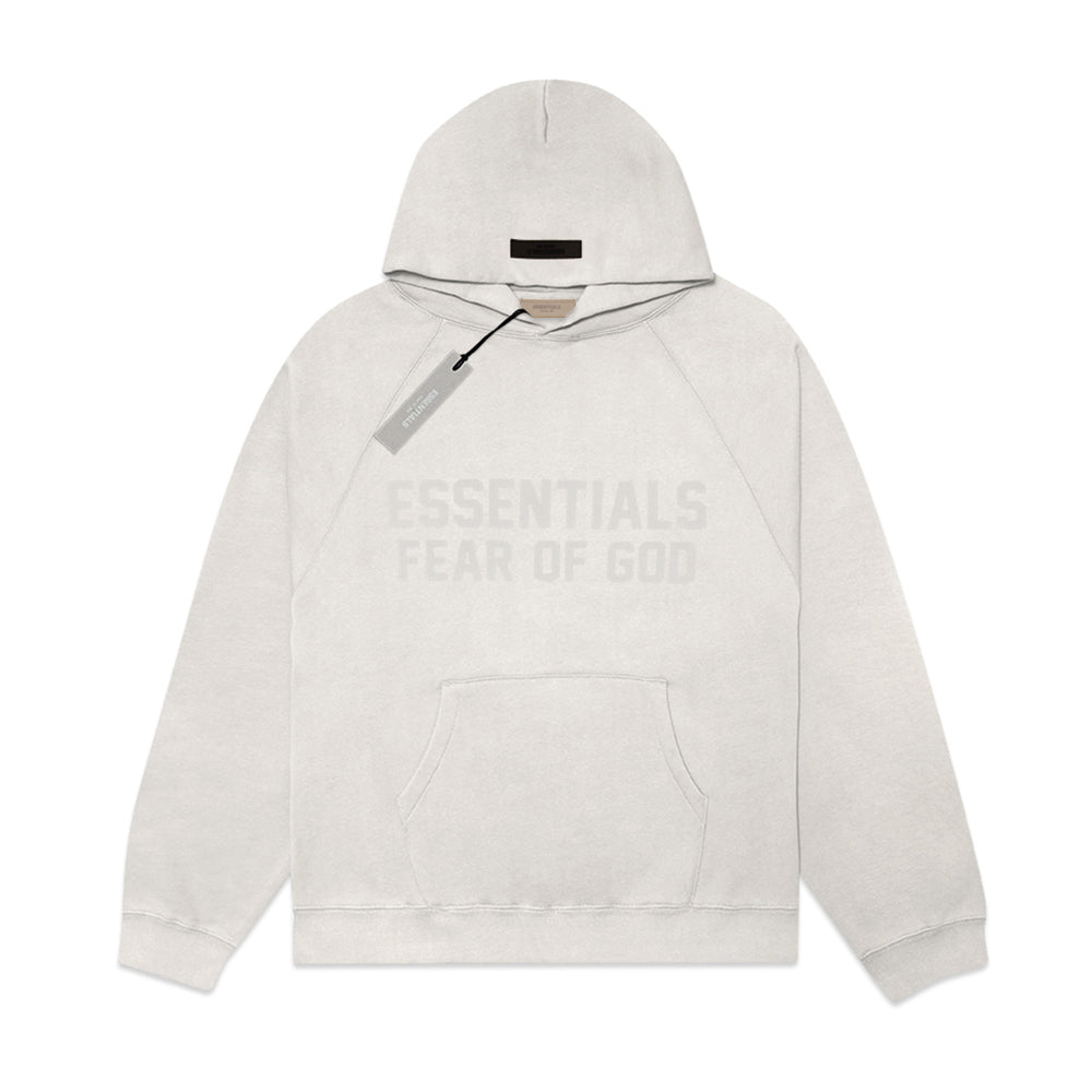 FOG Essentials Center Solid Velvet Text Hoodie