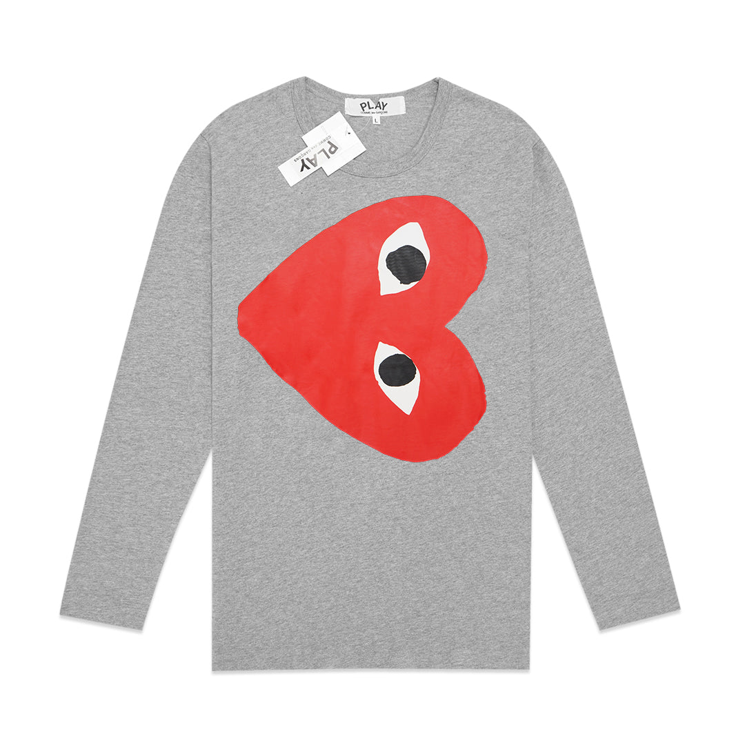 CDG Play Side Heart Long Sleeve T-Shirt