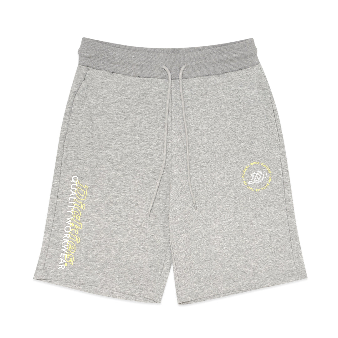 DCK Yellow Logo Sweat Shorts