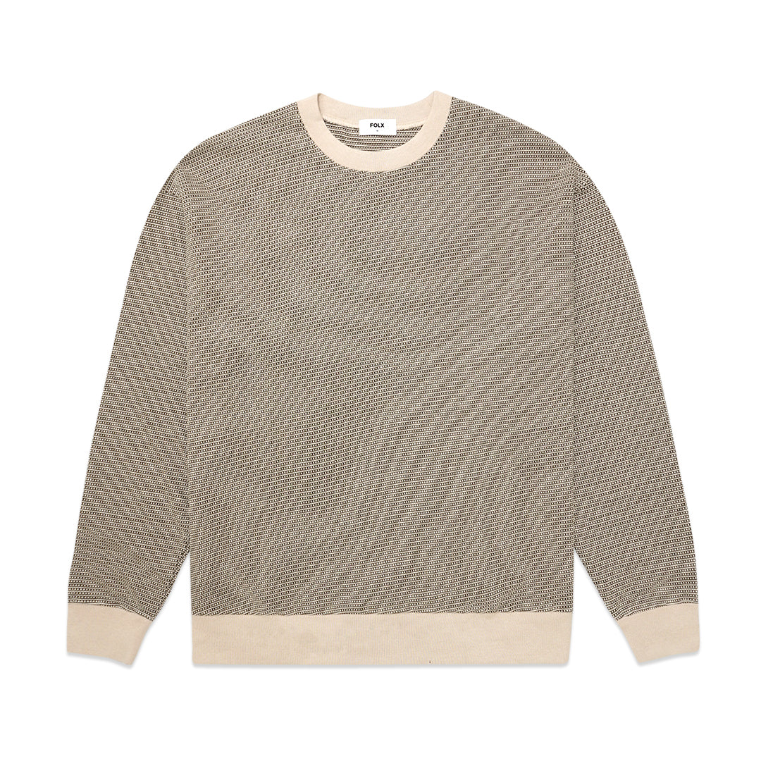 FOLX Patterned Jacquard Knit Sweater