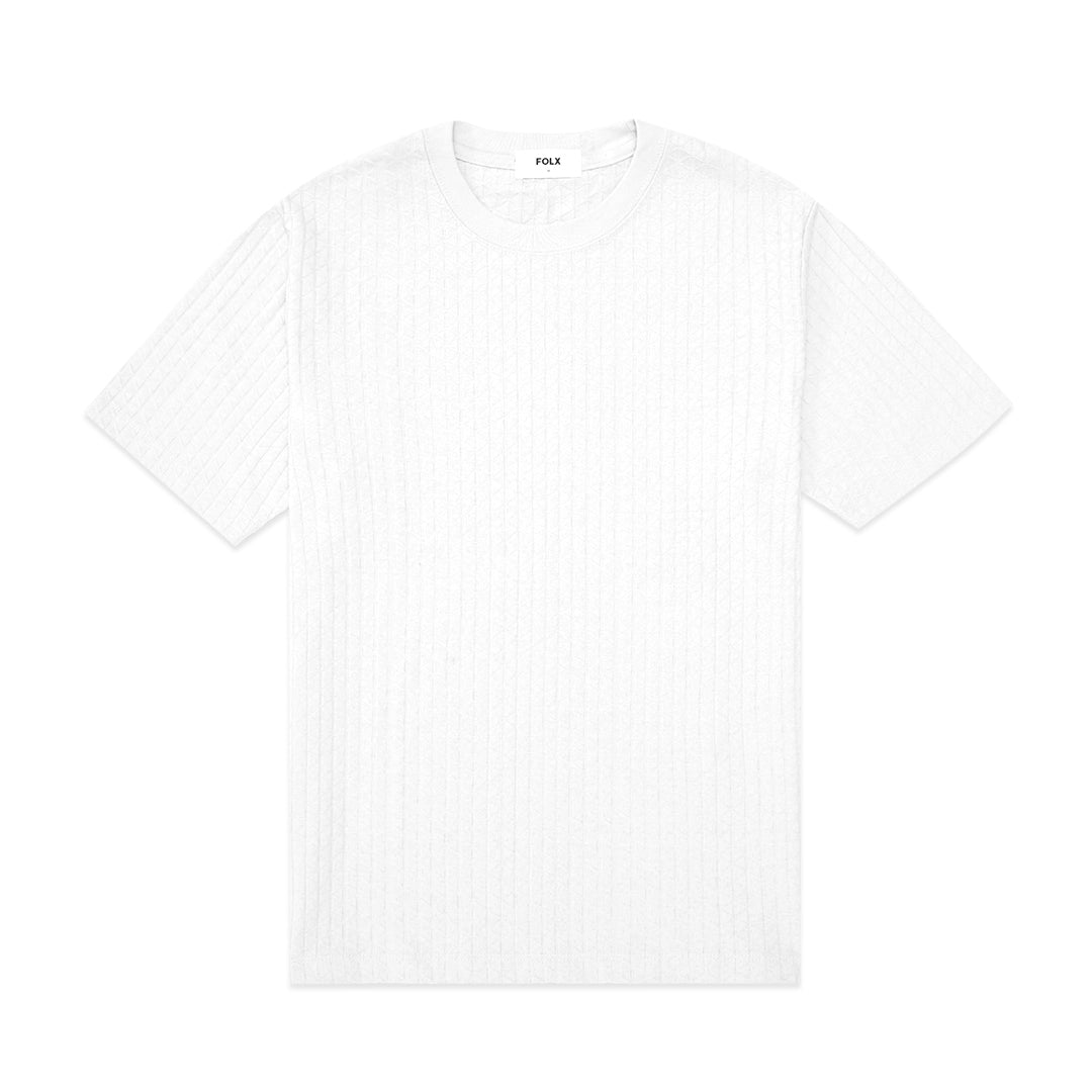FOLX Jacquard Triangle Pattern T-Shirt