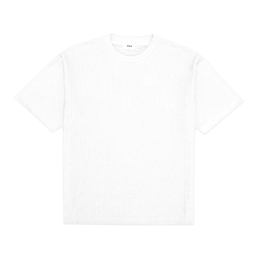 FOLX Jacquard Square Pattern T-Shirt