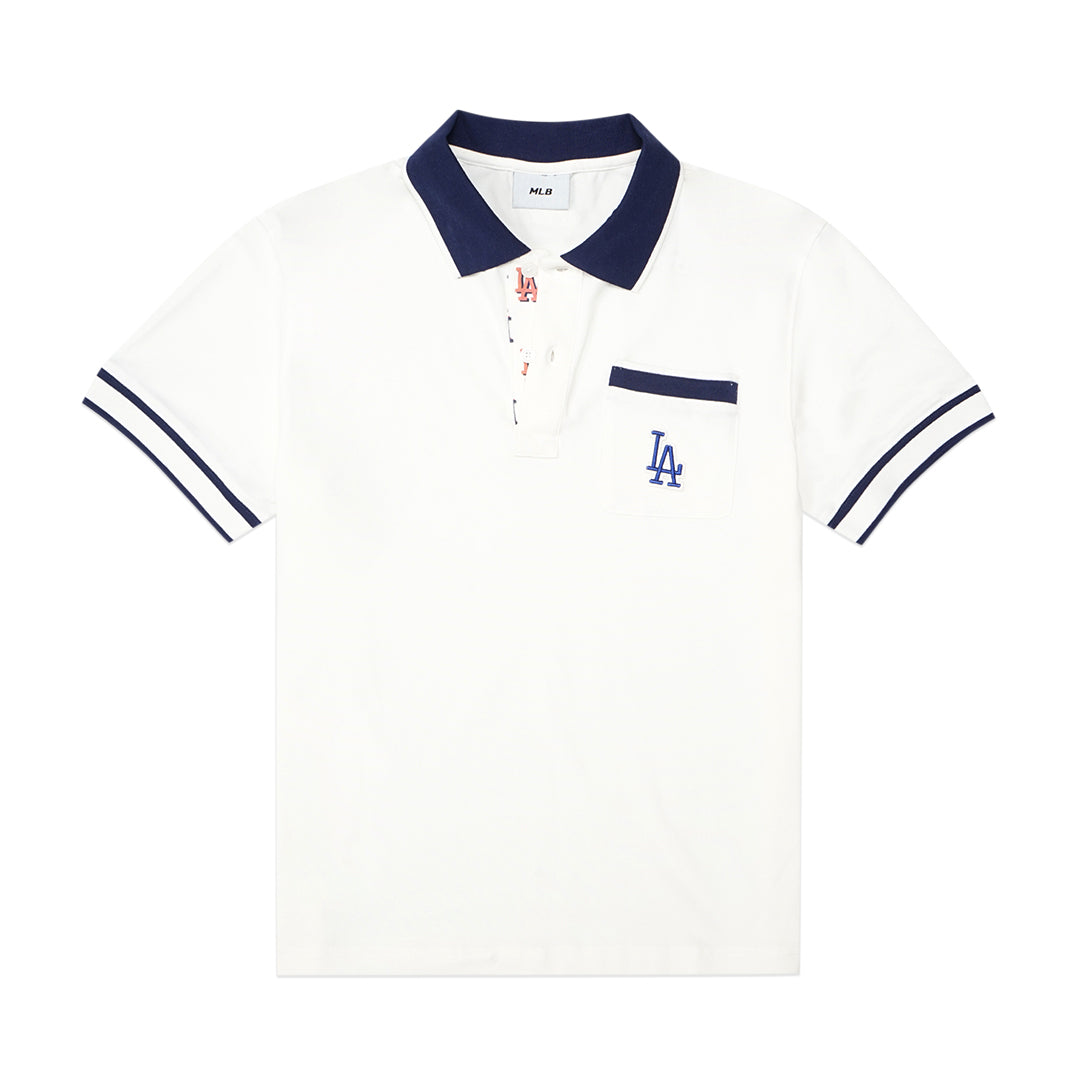 M7B Partial Monogram Collar Polo Shirt