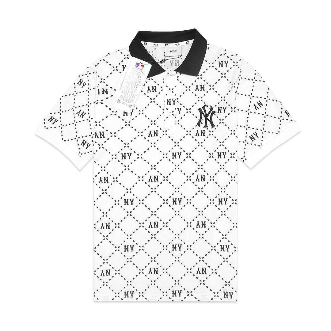 M7B Diamond Monogram Pique Polo Shirt