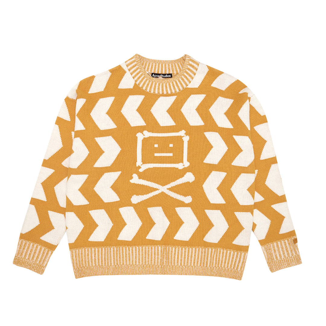 ASD Face Keith Cross Bones Face Knit Sweater