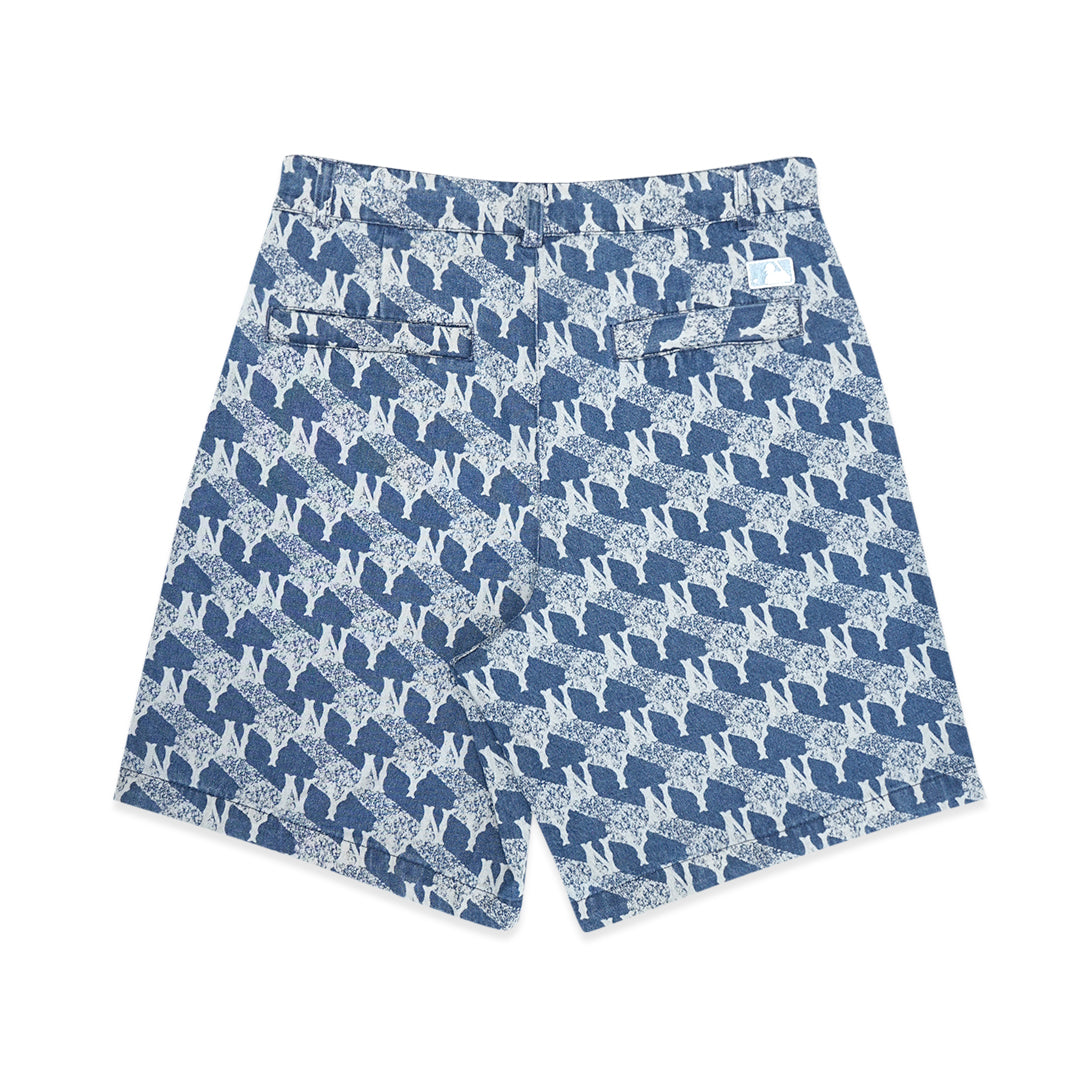 M7B Cube Monogram Denim Shorts