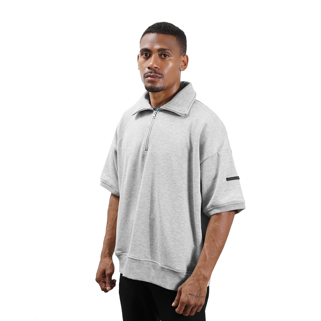 FOLX Oversize Half Zip Short Sleeve Jacket