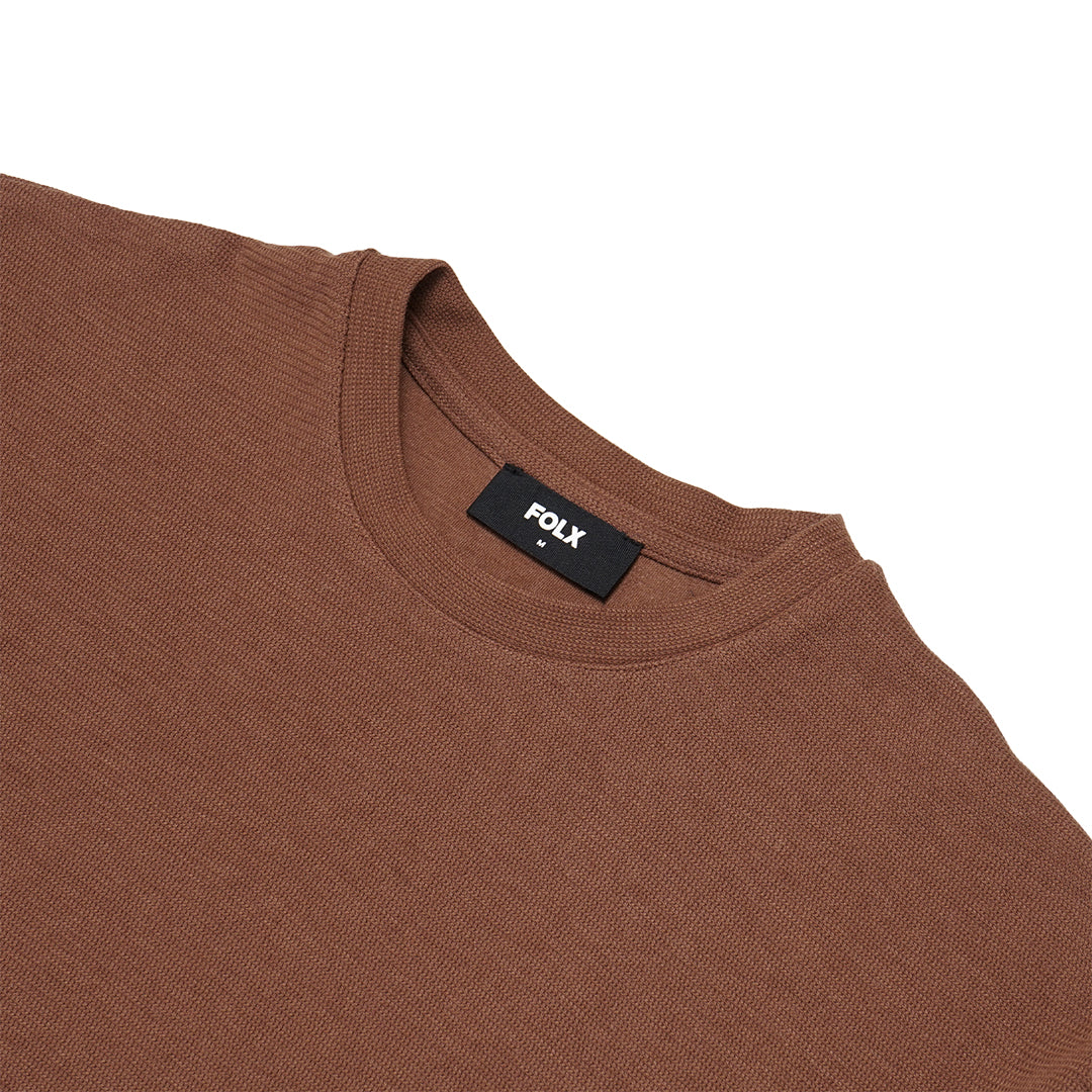 FOLX Oversized Knit Texture T-Shirt