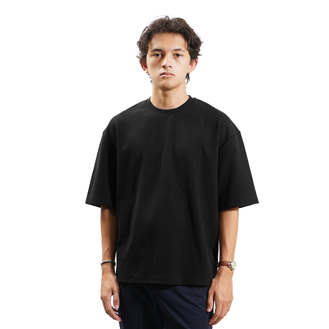 FOLX Oversized Knit Texture T-Shirt