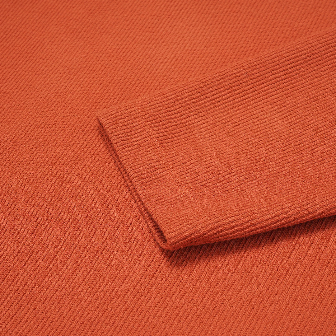 FOLX Vertical Texture Long Sleeve Polo Shirt