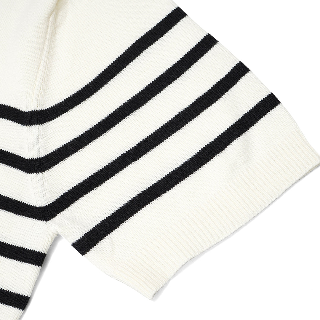 FOLX Stripes Knit Polo Shirt