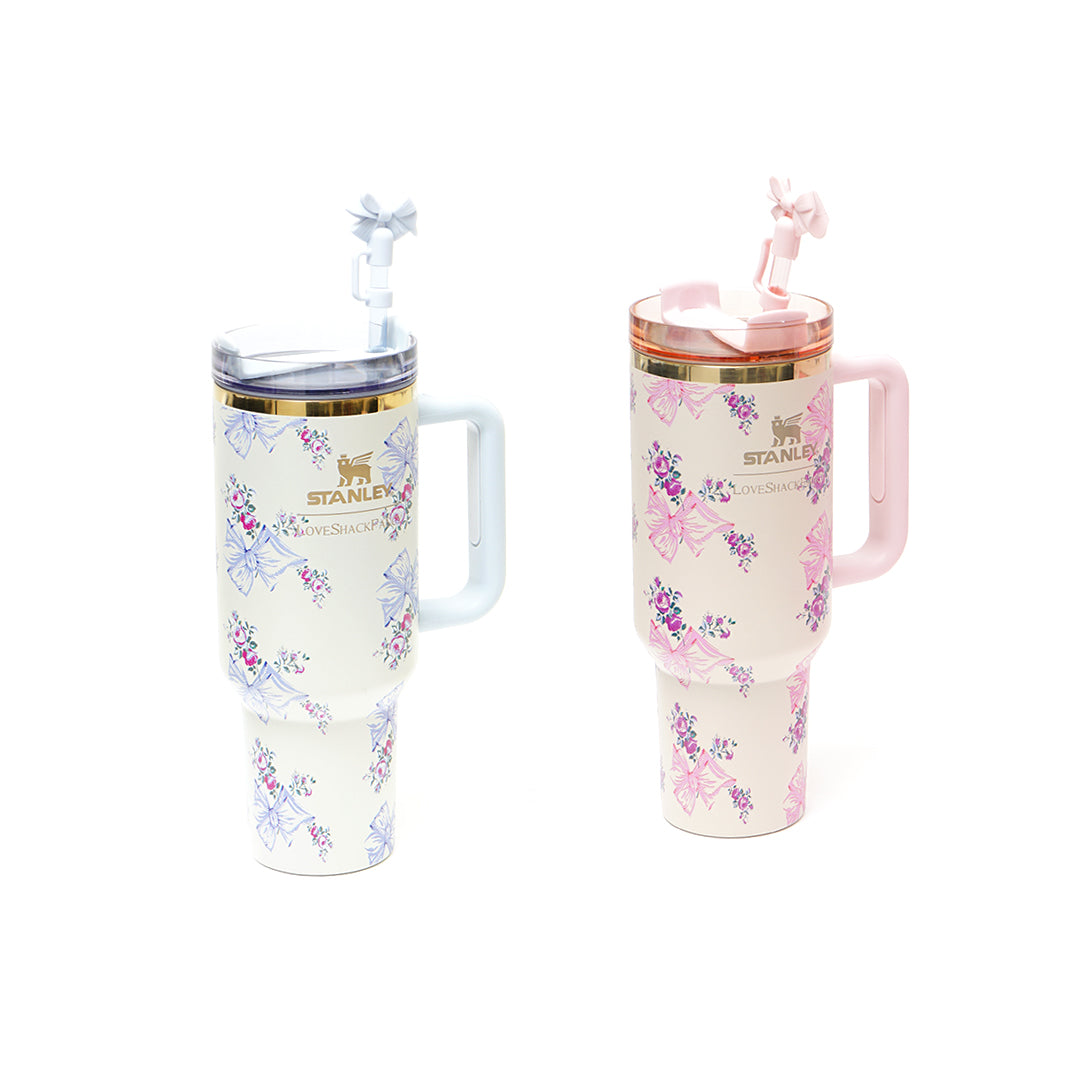 STLY X LoveShackFancy Holiday Quencher H2.0 Flowstate Tumbler