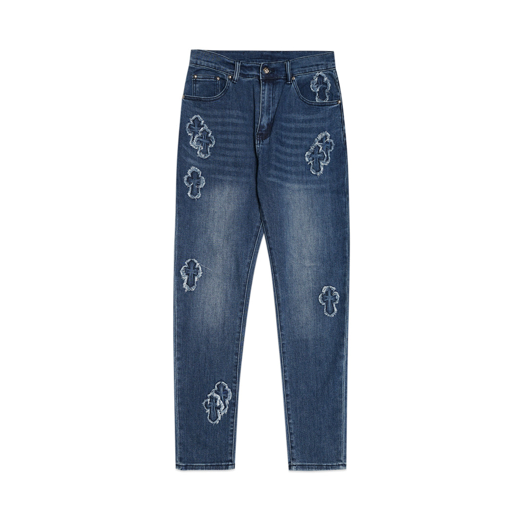 CHR Multi Cross Patch Denim Jeans