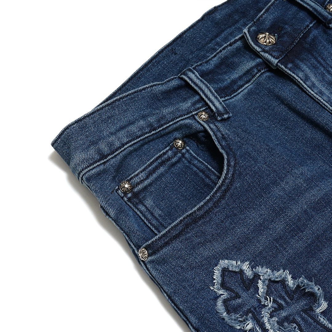 CHR Multi Cross Patch Denim Jeans