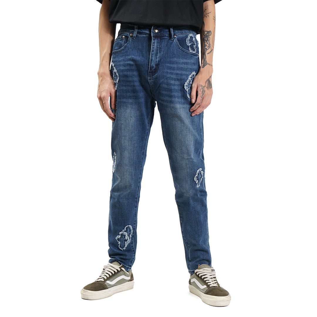 CHR Multi Cross Patch Denim Jeans