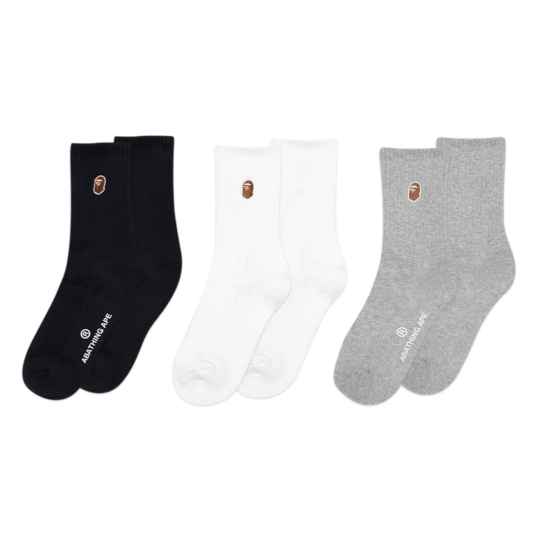 A Bathing Ape Ape Head One Point Mid Socks