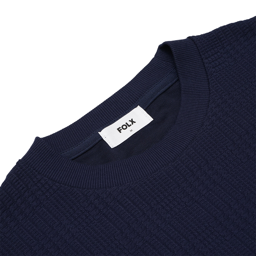 FOLX Jacquard Square Pattern T-Shirt