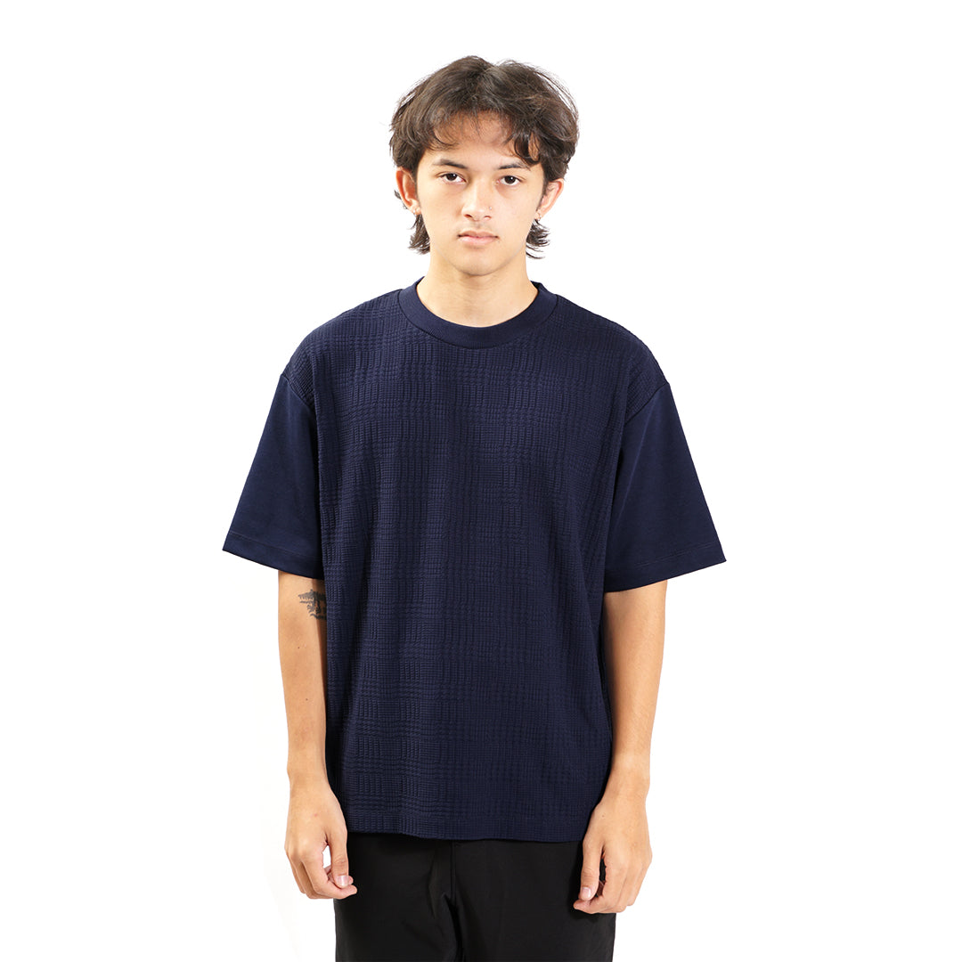 FOLX Jacquard Square Pattern T-Shirt