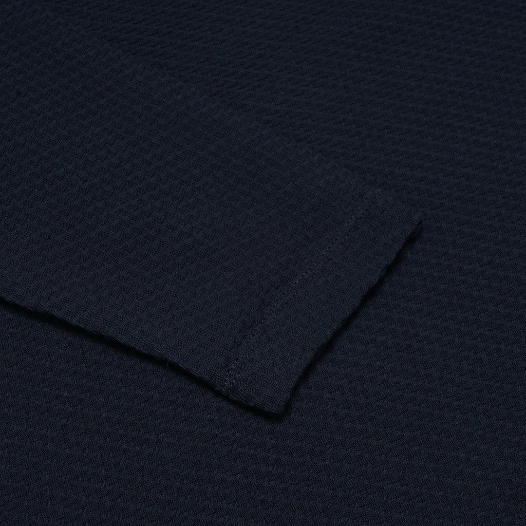 FOLX Solid Rectangle Textured Long Sleeve T-Shirt