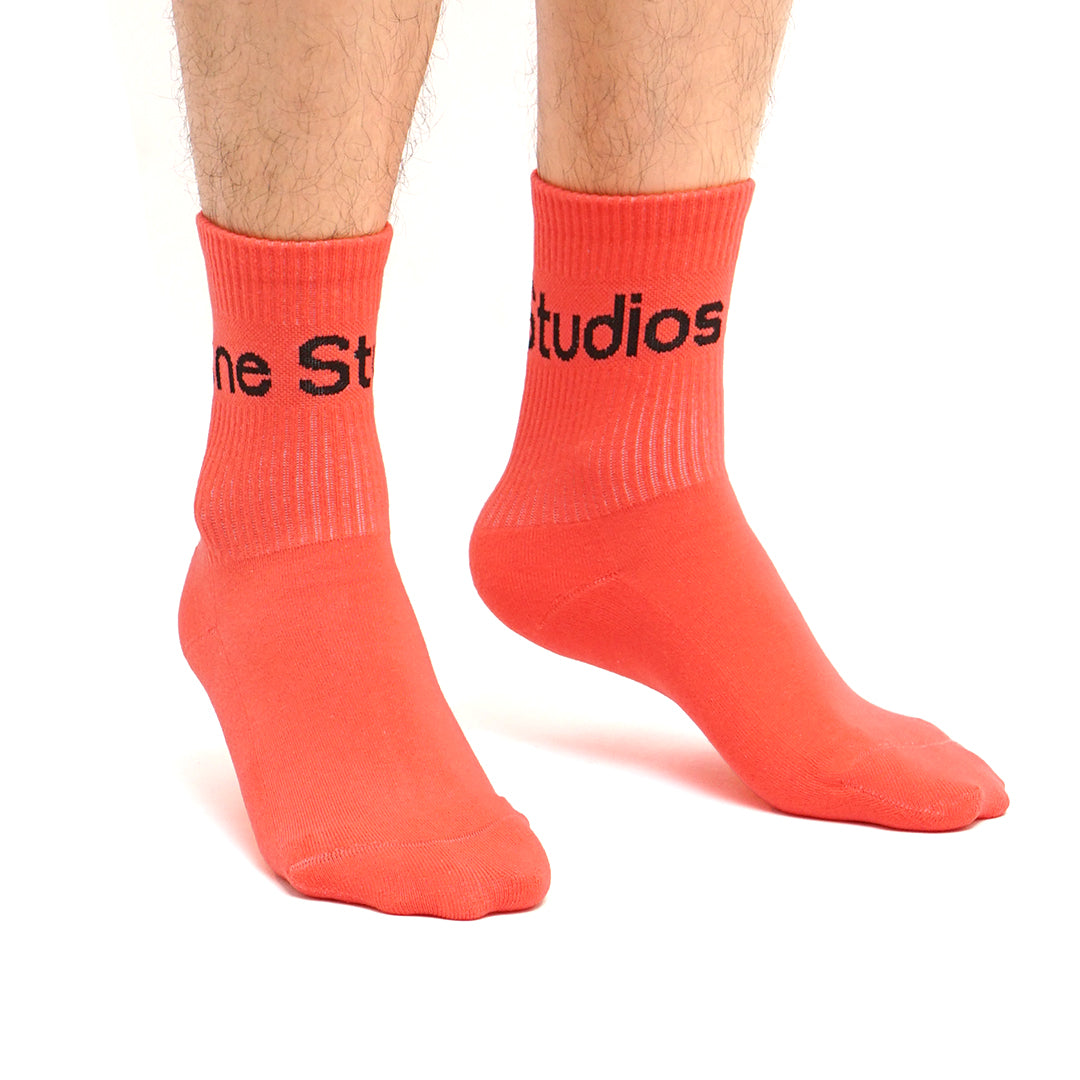 ASD Ribbed Logo Mid Socks