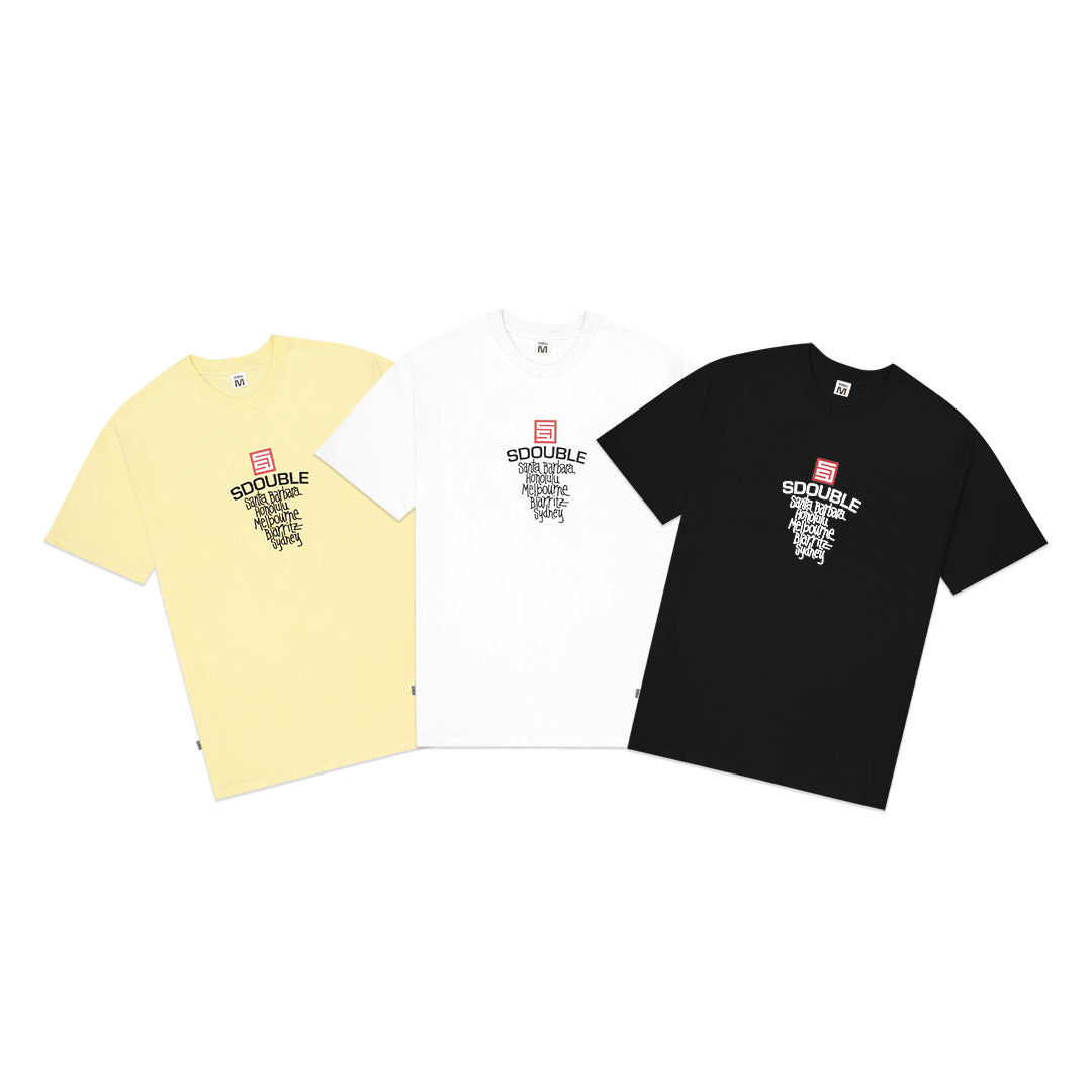 SDOUBLE Cities Text T-Shirt