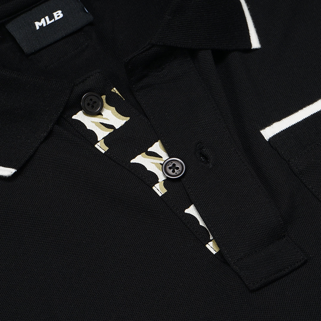 M7B Partial Monogram Collar Polo Shirt